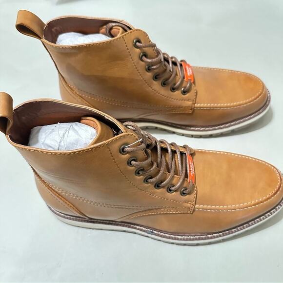 Hawke & Co Men’s Casual Memory Foam Leather Color Brown Ankle Boots SZ 10 main image 4